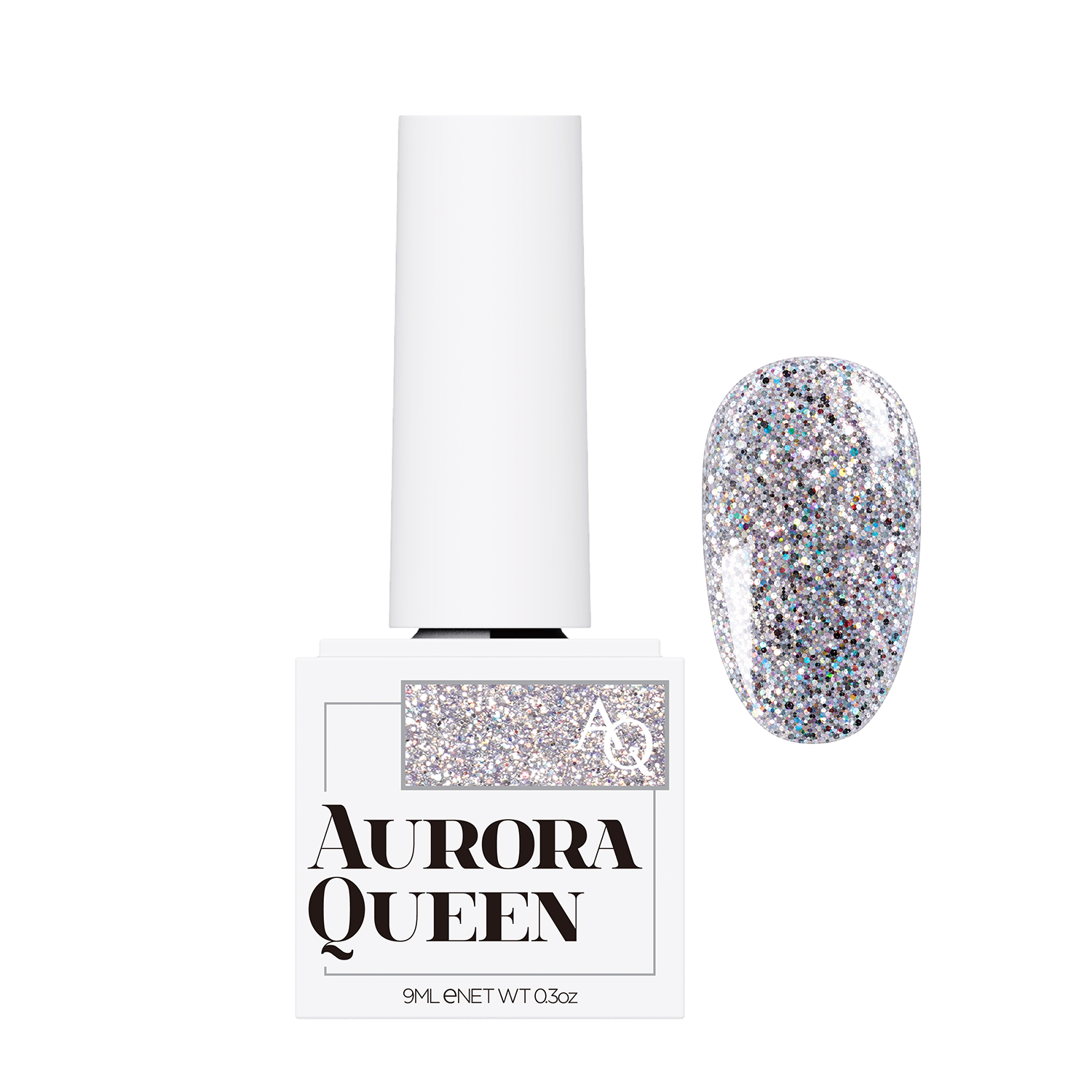 Aurora Queen AQ.01 Delight – Gümüş Glitter Jel Oje