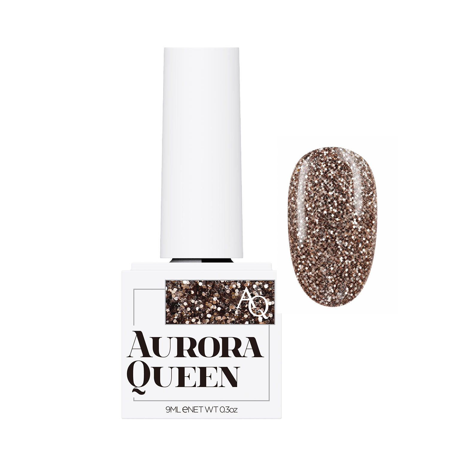 Aurora Queen Chocolate AQ.114 Ganache – Sütlü Kahve Glitter Jel Oje