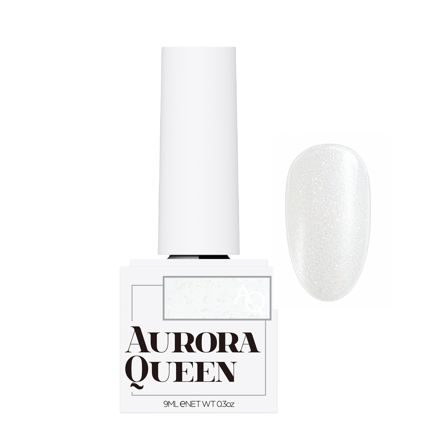Aurora Queen Mellow Glitter AQ.177 Creamy – Sütlü Beyaz Işıltılı Jel Oje