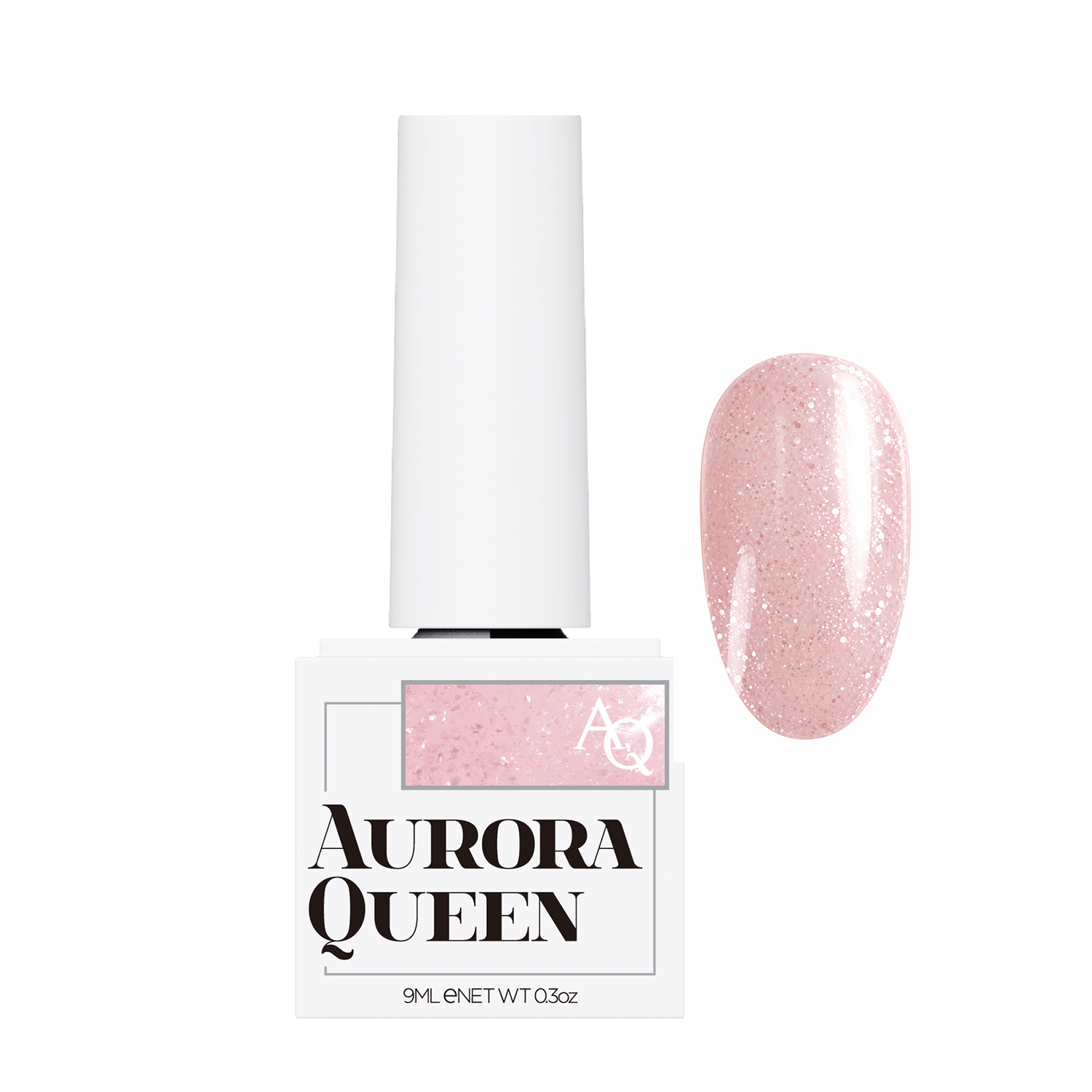 Aurora Queen Mellow Glitter AQ.180 Mauve – Gül Kurusu Pembe Işıltılı Jel Oje