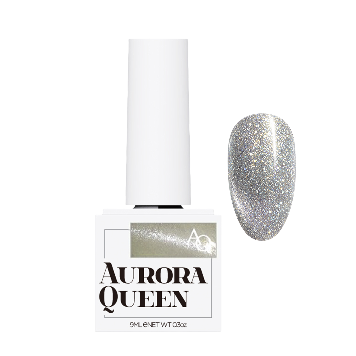 Aurora Queen Moon Light AQ.223 Gibbous – Holografik Füme Manyetik Cat Eye Jel Oje