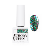 Aurora Queen AQ.39 Banyan Tree – Yeşil Multicolor Glitter Jel Oje