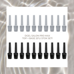 DGel Salon Pro Max Top + Base 20’li Stok Seti – 10 Base + 10 Top