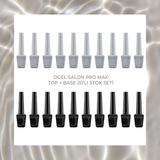 DGel Salon Pro Max Top + Base 20’li Stok Seti – 10 Base + 10 Top