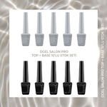 DGel Salon Pro Top + Base 10’lu Stok Seti – 5 Base + 5 Top