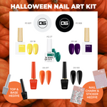 Halloween Nail Art Kit – Kore Jel Oje, Painting Gel, Sticker & Charm Seti